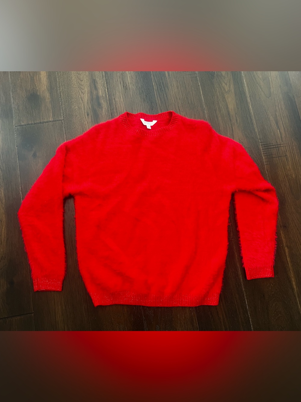 Red soft eyelash Sweater